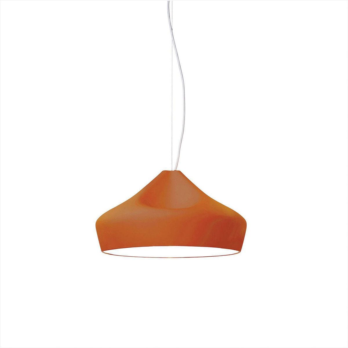 Suspension Pleat Box - Terracotta/Blanc Pleat Box 47 (18.5") DEL by Marset | Luminaires & cie