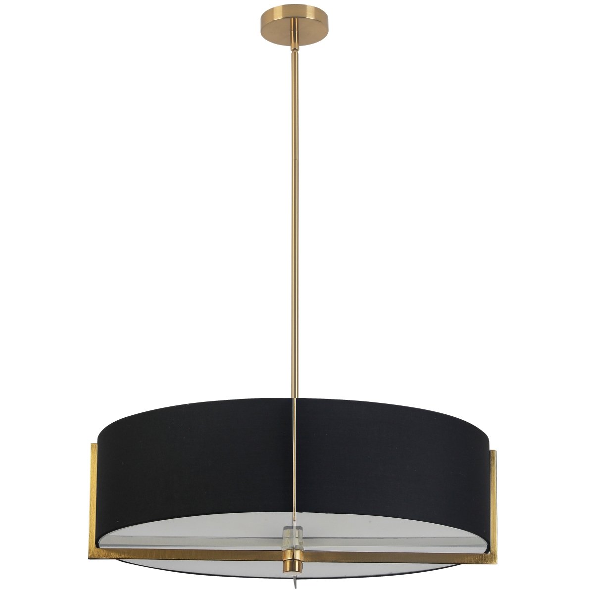 Suspension Preston - Laiton vieilli Noir 26" by Dainolite | Luminaires & cie