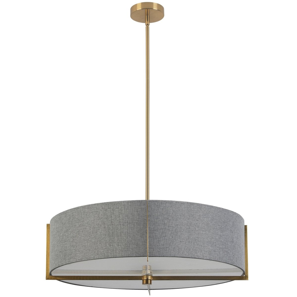 Suspension Preston - Laiton vieilli Gris 26" by Dainolite | Luminaires & cie