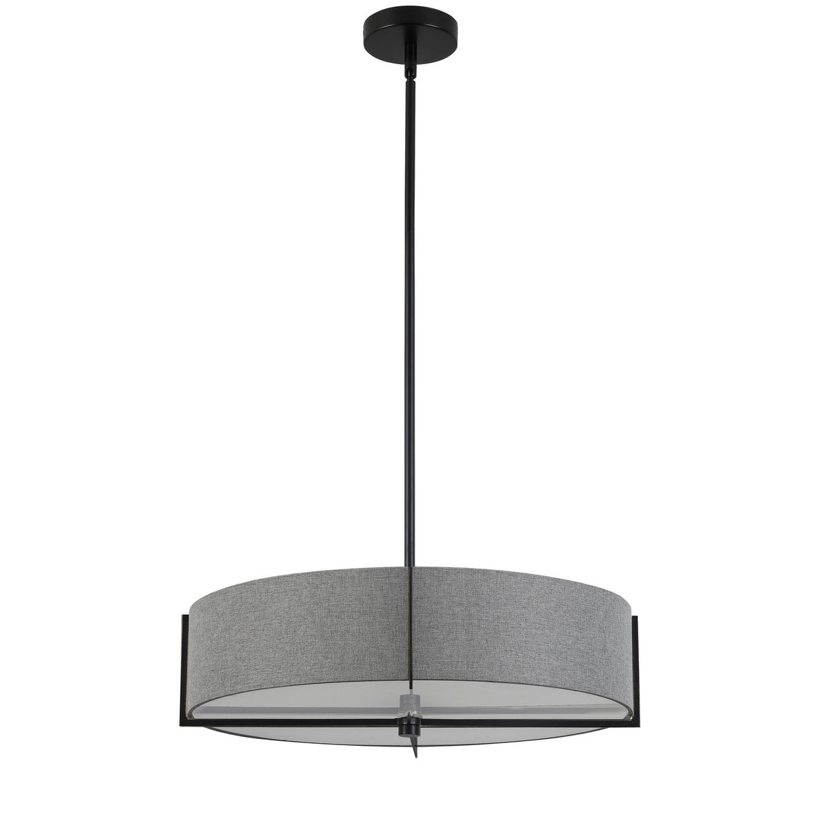 Suspension Preston 20 3/4", Gris, Noir mat – Dainolite