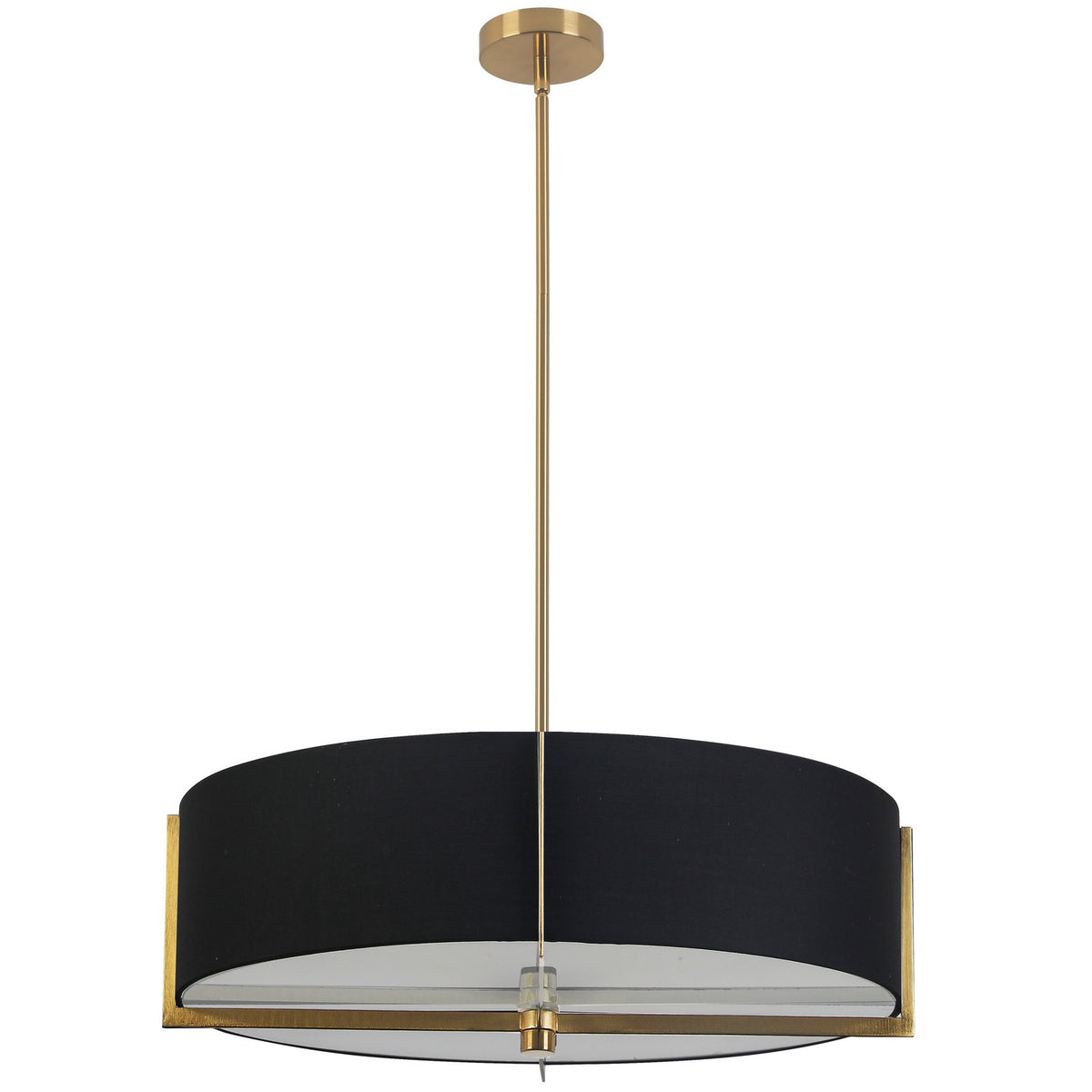 Suspension Preston 26", Noir, Noir / Laiton vieilli – Dainolite