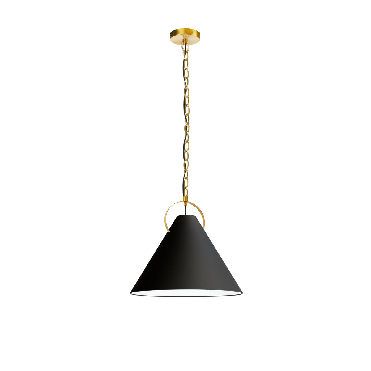 Suspension Princeton Laiton vieilli, Noir, 16" – Dainolite