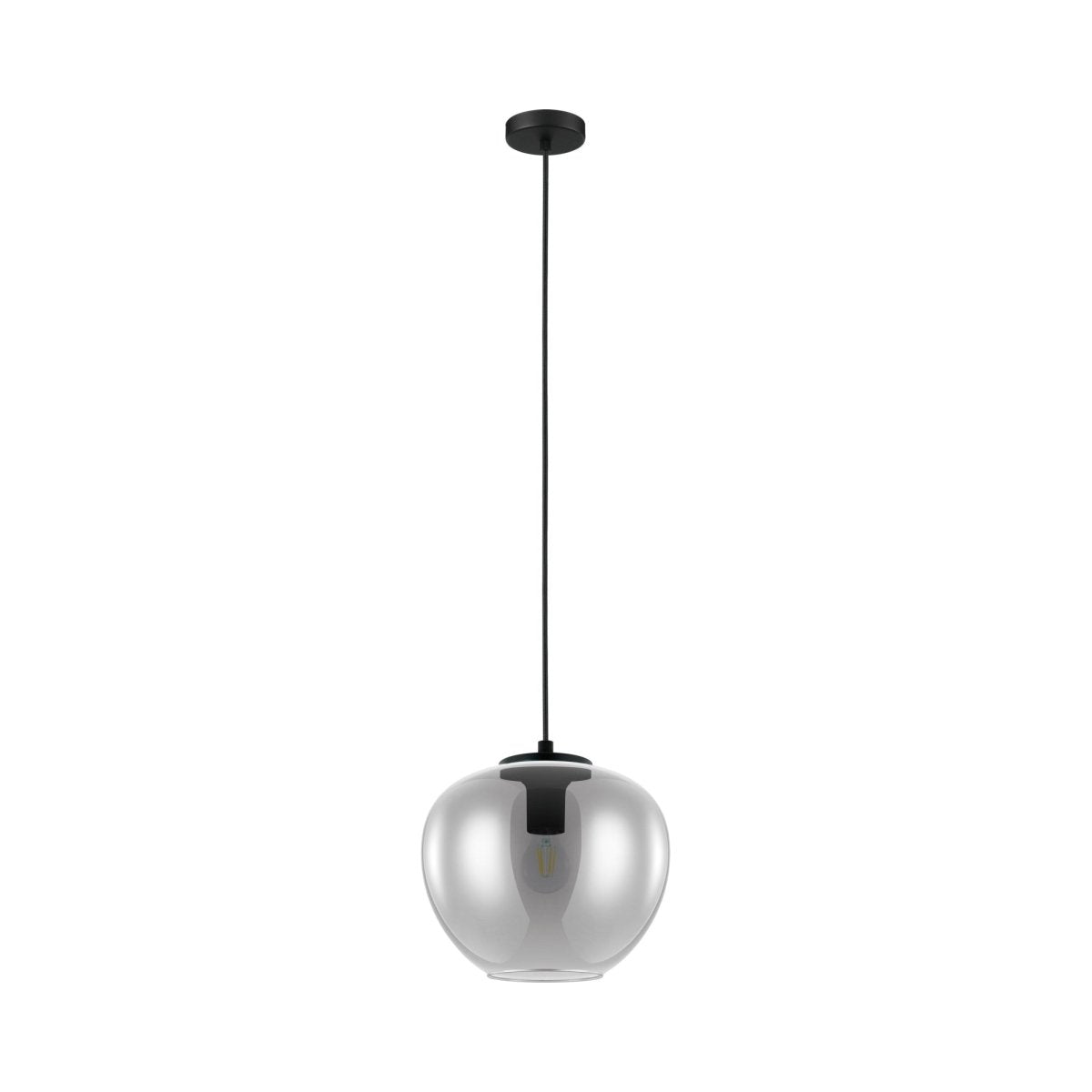 Suspension Priorat - Noir transparent 11 3/8" by Eglo | Luminaires & cie