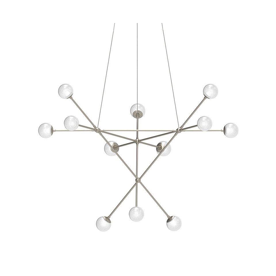 Suspension Proton - Nickel satiné Alpha by Sonneman | Luminaires & cie