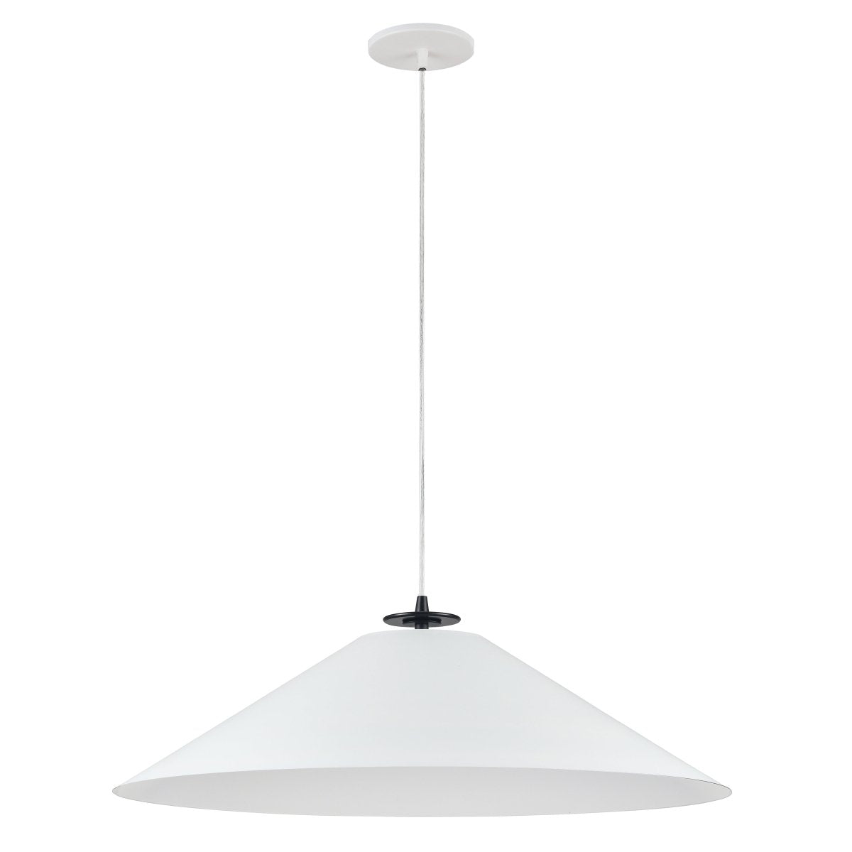 Suspension Prudence - Noir mat Blanc mat by Dainolite | Luminaires & cie