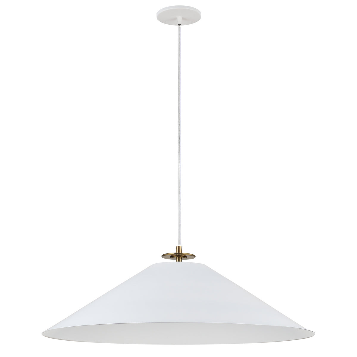 Suspension Prudence Blanc mat et Laiton vieilli – Dainolite