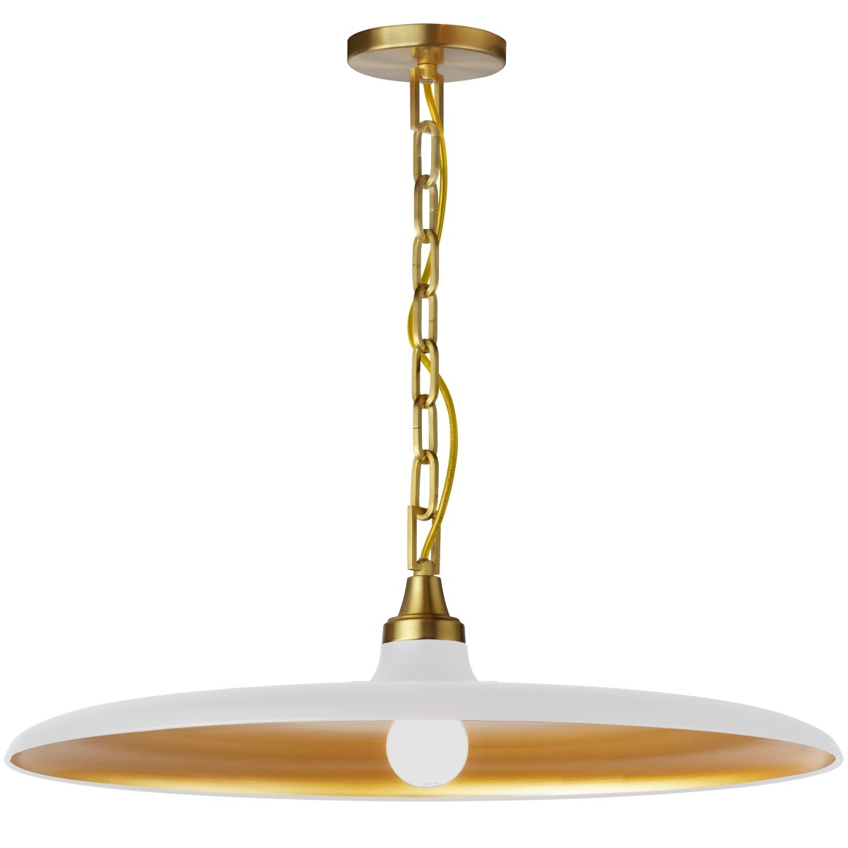Suspension Quentin - Blanc mat 24" by Dainolite | Luminaires & cie