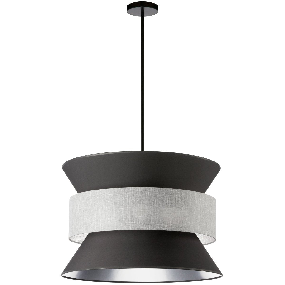 Suspension Questa - Noir mat Gris by Dainolite | Luminaires & cie