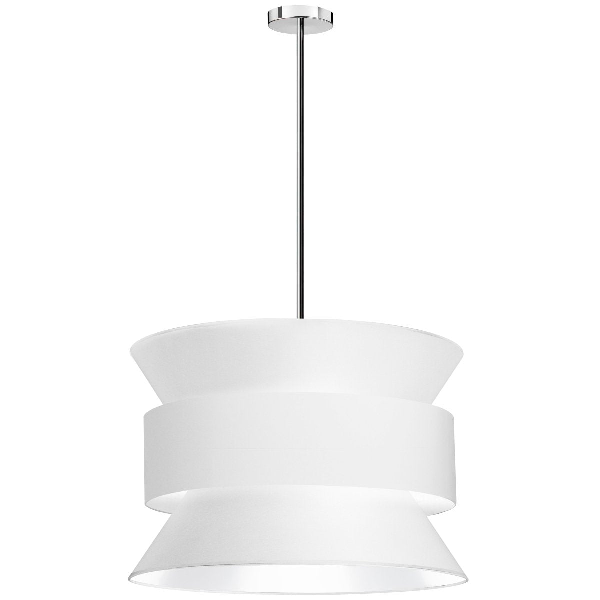 Suspension Questa - Chrome poli Blanc by Dainolite | Luminaires & cie