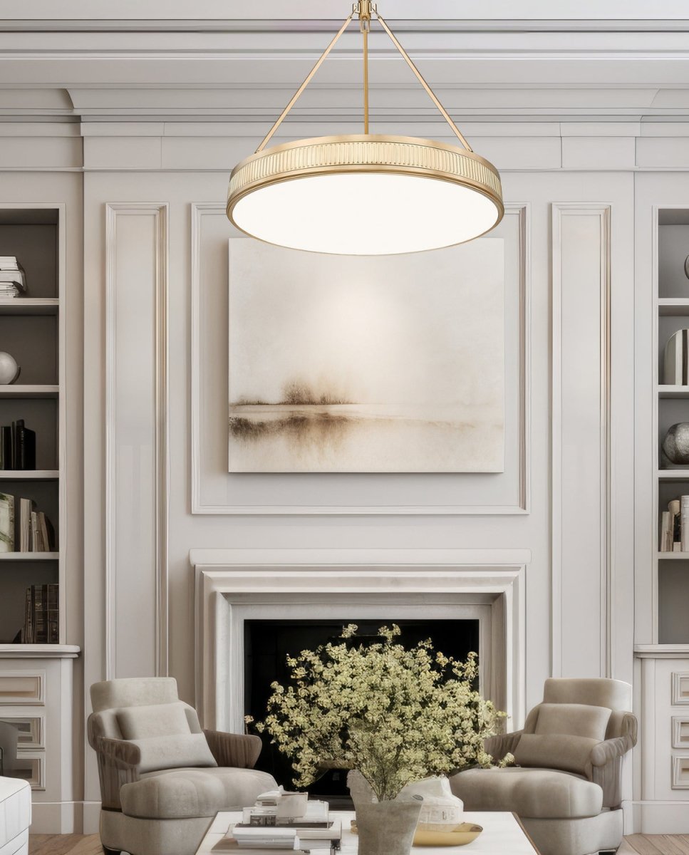Suspension Quinn - Nickel satiné 32" by Z-Lite | Luminaires & cie