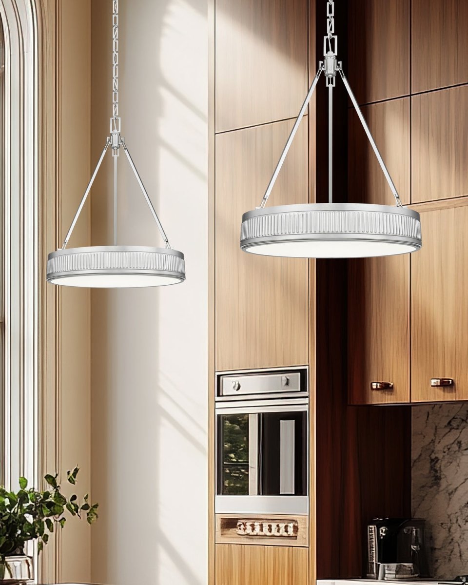 Suspension Quinn - Nickel satiné 32" by Z-Lite | Luminaires & cie