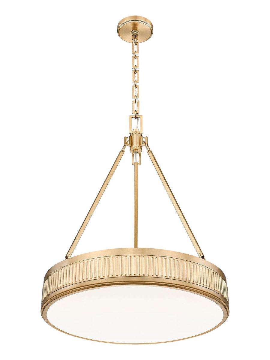 Suspension Quinn - Nickel satiné 32" by Z-Lite | Luminaires & cie