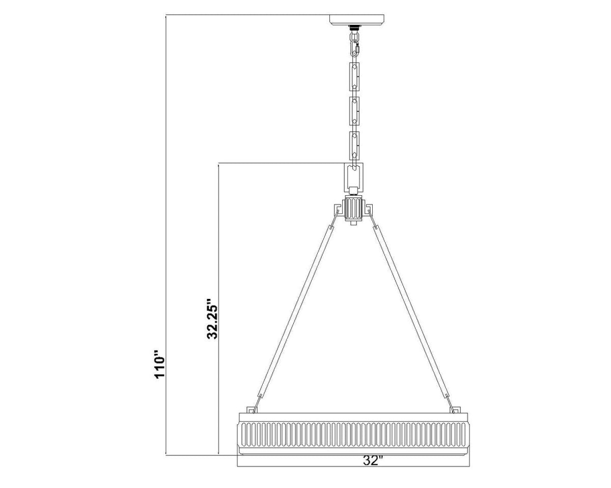 Suspension Quinn - Nickel satiné 32" by Z-Lite | Luminaires & cie