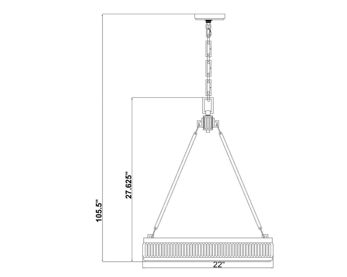 Suspension Quinn - Nickel satiné 32" by Z-Lite | Luminaires & cie