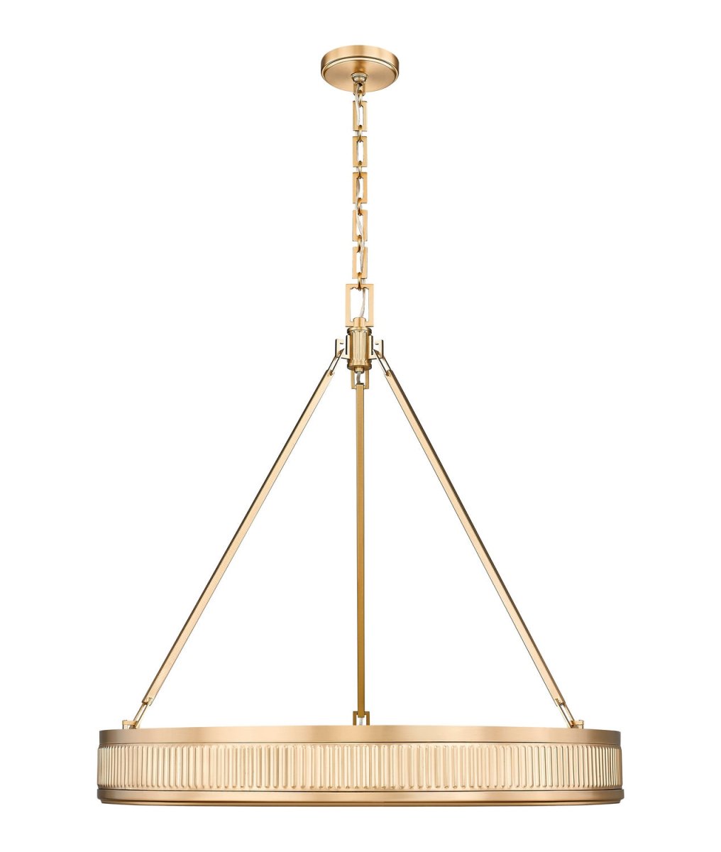 Suspension Quinn - Nickel satiné 32" by Z-Lite | Luminaires & cie