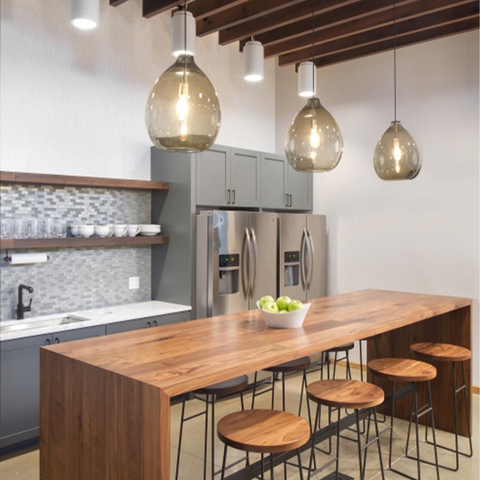 Suspension Quinton - Nickel satiné Fumée Oui by Tech Lighting | Luminaires & cie