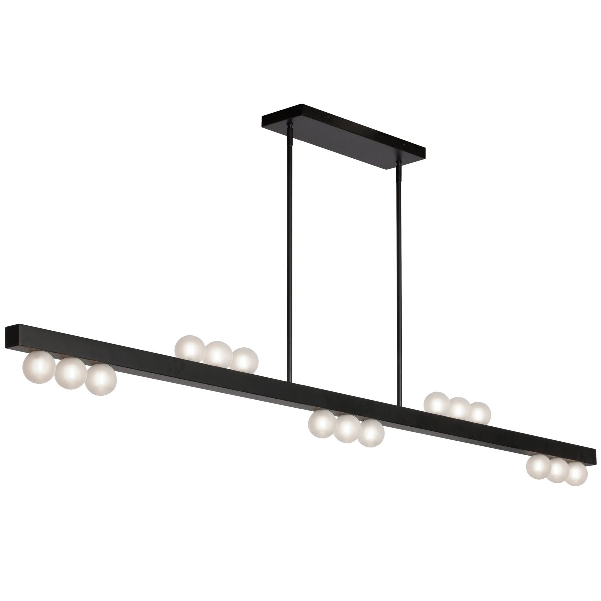 Suspension Raleigh - Noir mat 72" by Dainolite | Luminaires & cie