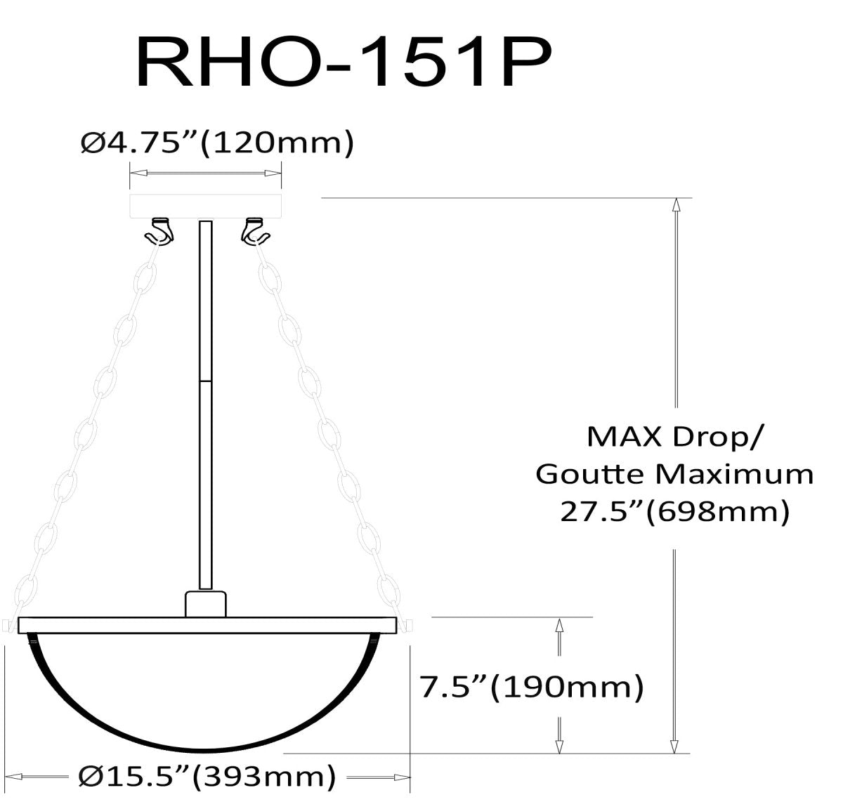 Suspension Rhonda - Laiton vieilli by Dainolite | Luminaires & cie