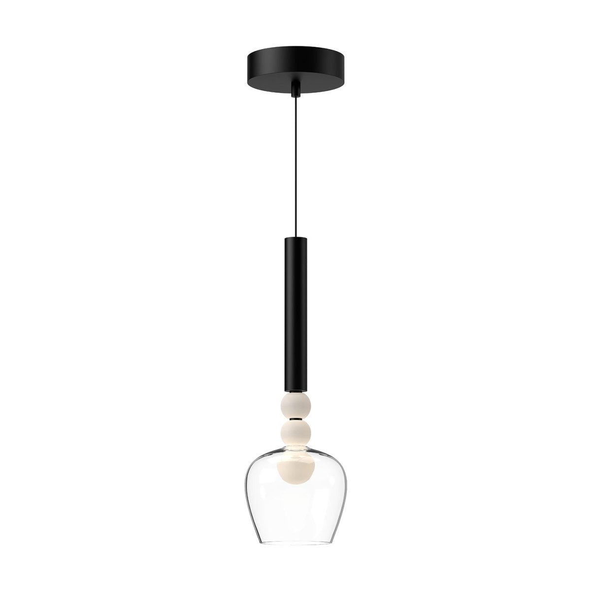 Suspension Rise - Noir / clair 5 3/4" by Kuzco Lighting | Luminaires & cie