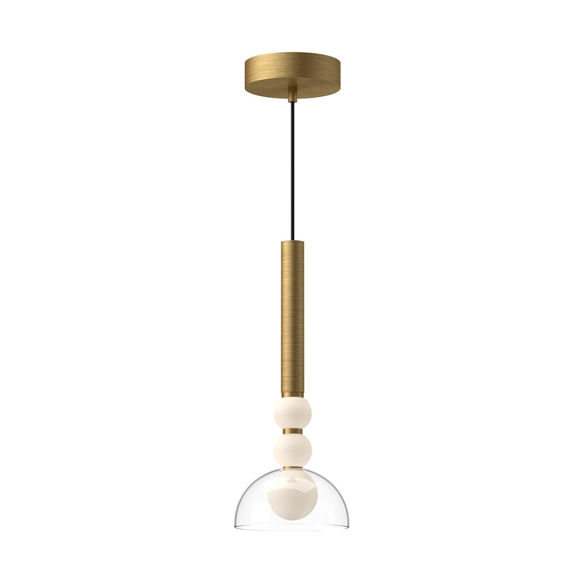 Suspension Rise - Or / clair brossé 6" by Kuzco Lighting | Luminaires & cie