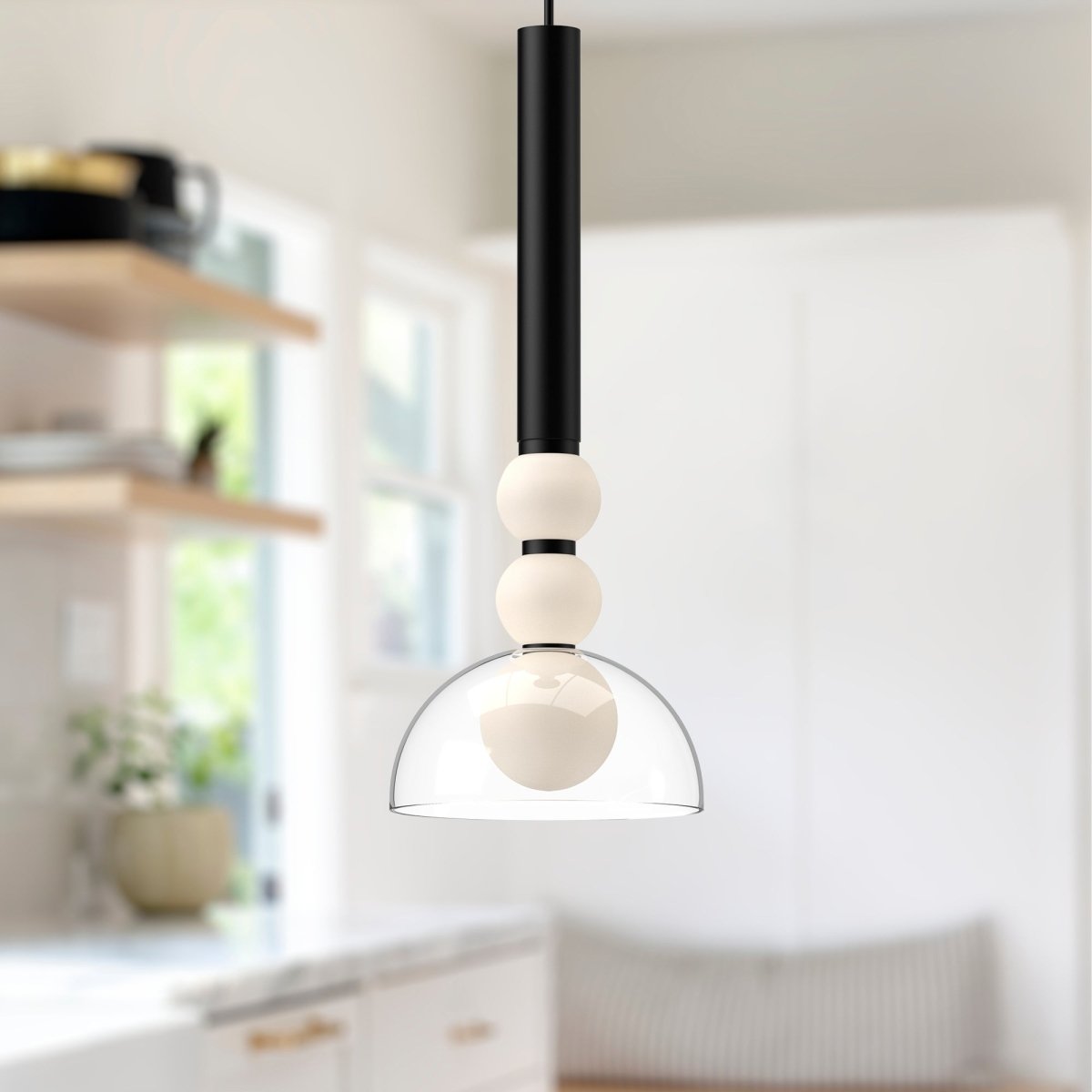 Suspension Rise - Noir / clair 6" by Kuzco Lighting | Luminaires & cie