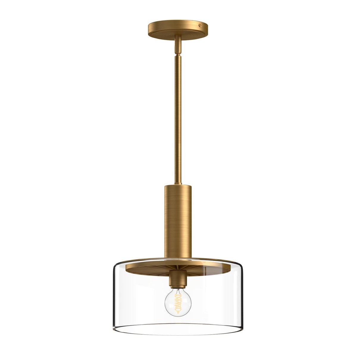 Suspension Royale - Verre d'or / transparent âgé by Alora Lighting | Luminaires & cie