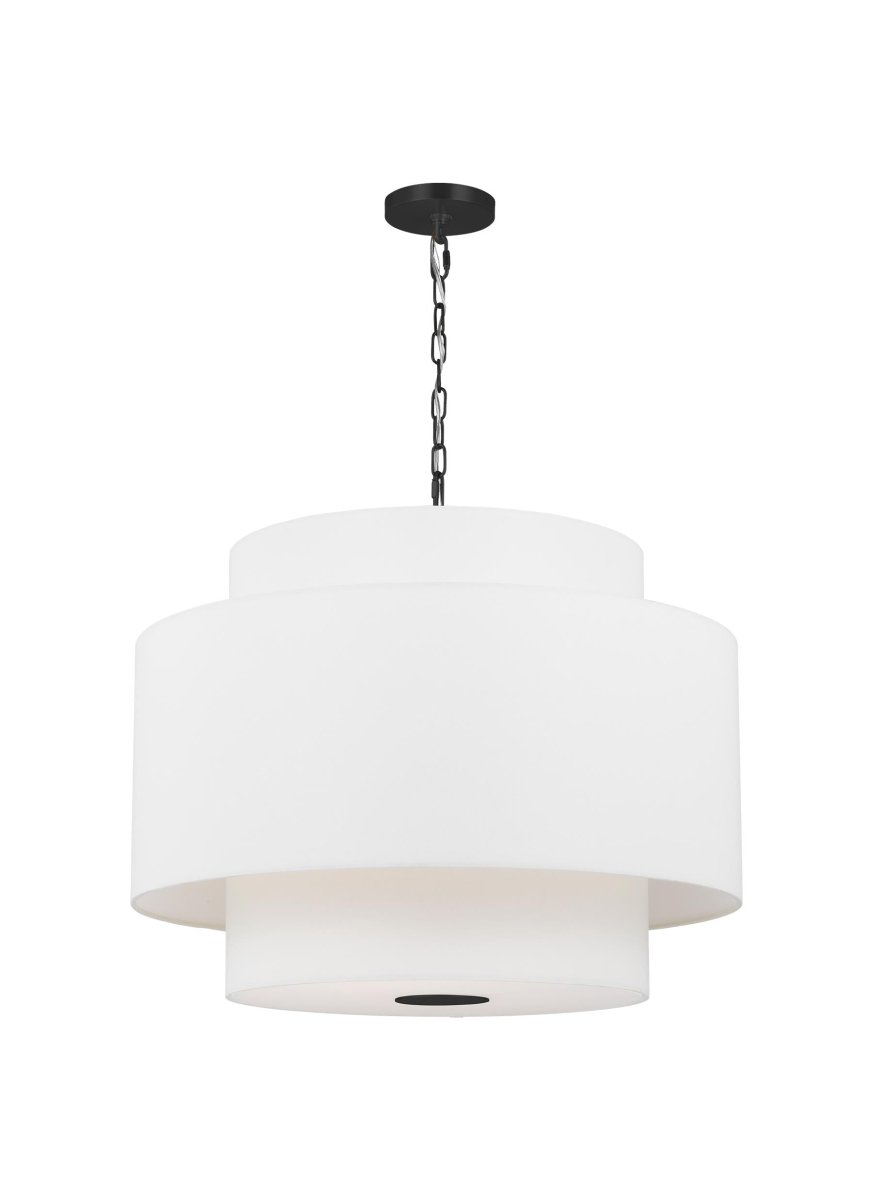Suspension Sawyer - Noir de minuit Lin blanc 26" by Visual Comfort Studio | Luminaires & cie