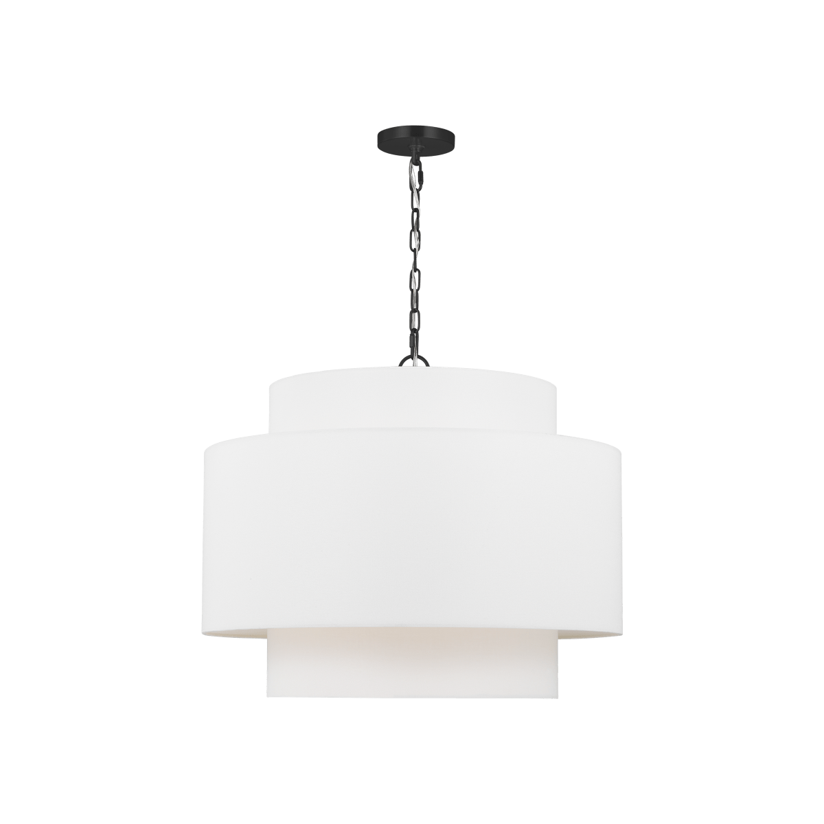 Suspension Sawyer - Noir de minuit Lin blanc 26" by Visual Comfort Studio | Luminaires & cie