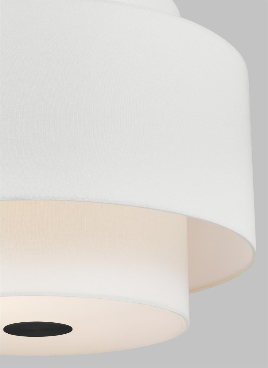 Suspension Sawyer - Noir de minuit Lin blanc 26" by Visual Comfort Studio | Luminaires & cie