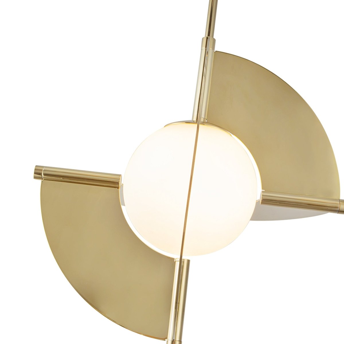 Suspension Scorpio - Laiton métallique / verre opal by Kuzco Lighting | Luminaires & cie