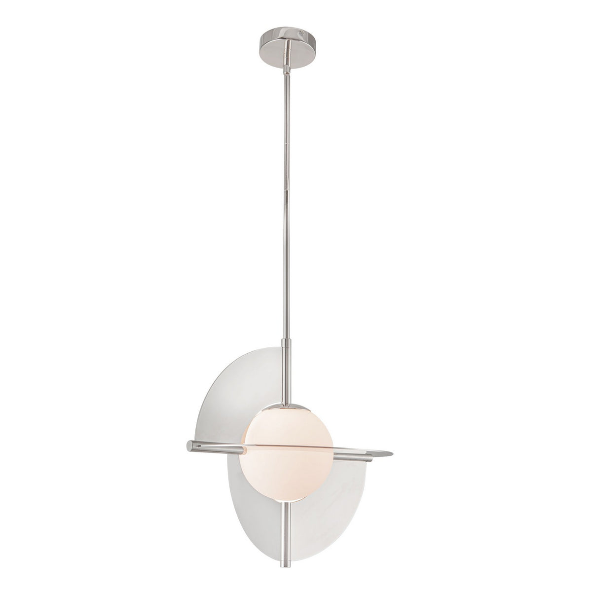 Suspension Scorpio Nickel poli / Verre opale – vue 2