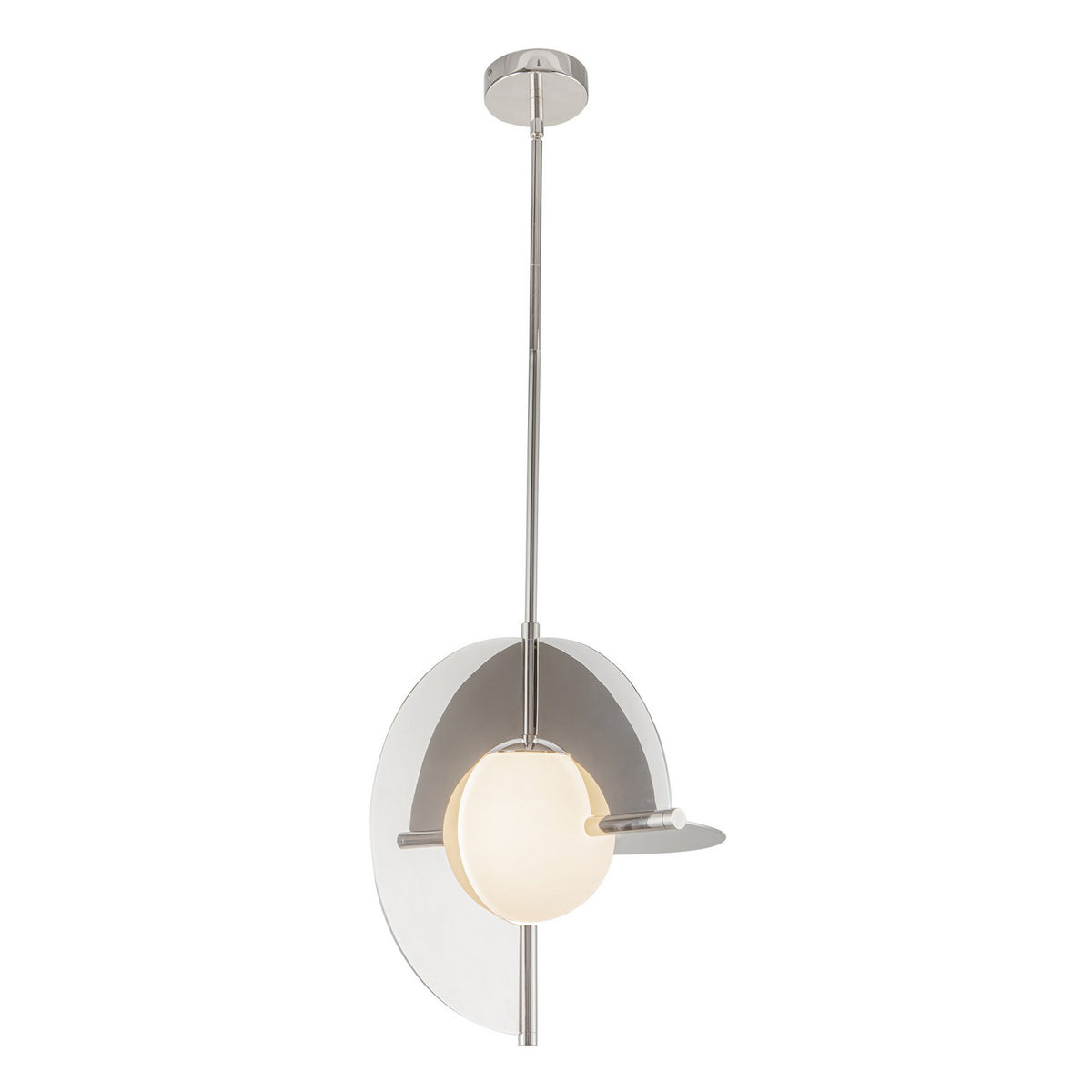 Suspension Scorpio Nickel poli / Verre opale – vue 3