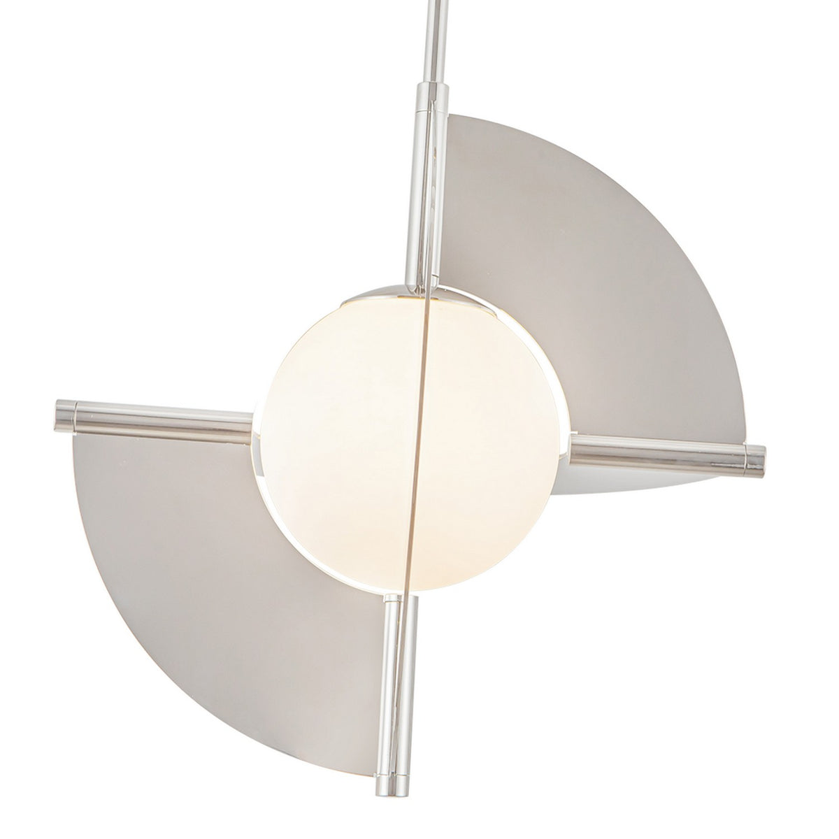 Suspension Scorpio Nickel poli / Verre opale – vue 4