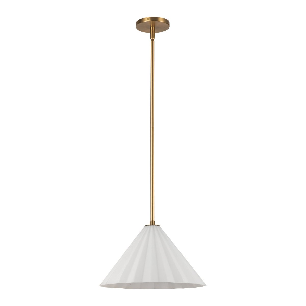 Suspension Serena - Verre d'or / opale âgé 13 5/8" by Alora Lighting | Luminaires & cie