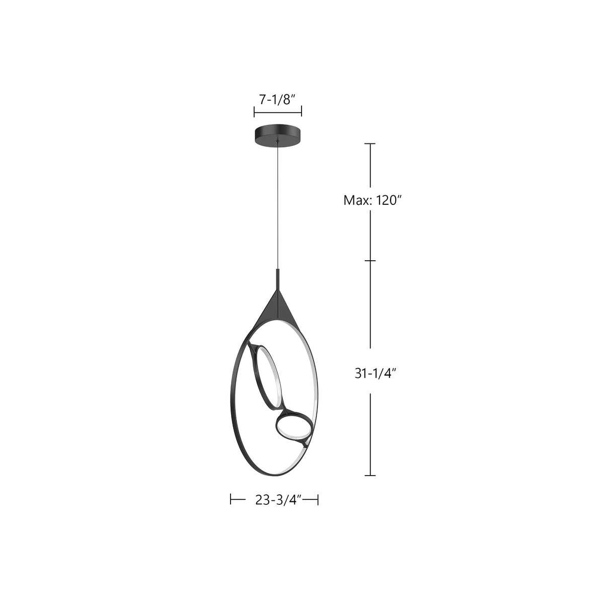 Suspension Serif 31 1/4" – vue 4