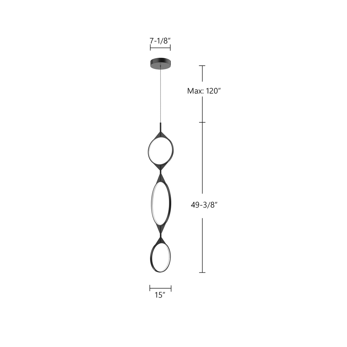 Suspension Serif 49 3/8" – vue 4