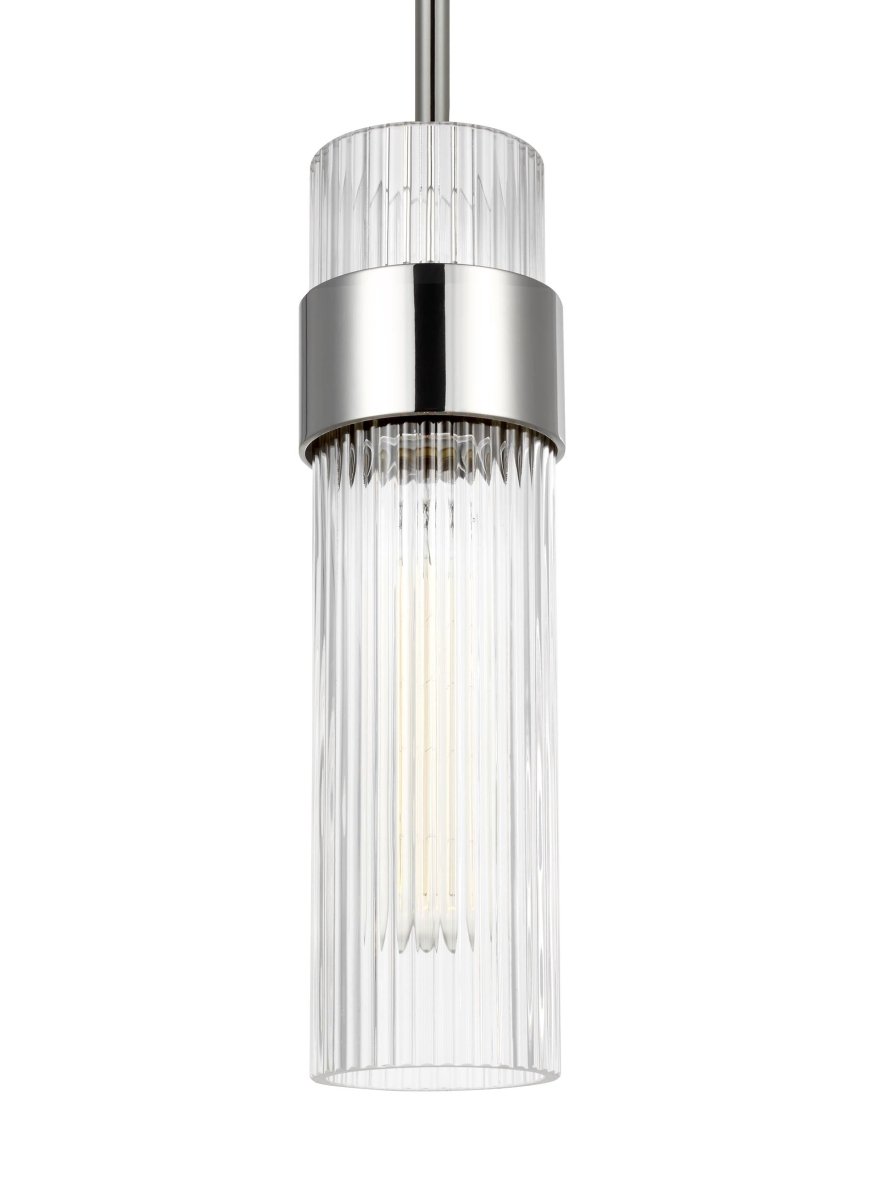 Suspension simple Geneva - Nickel poli by Visual Comfort Studio | Luminaires & cie