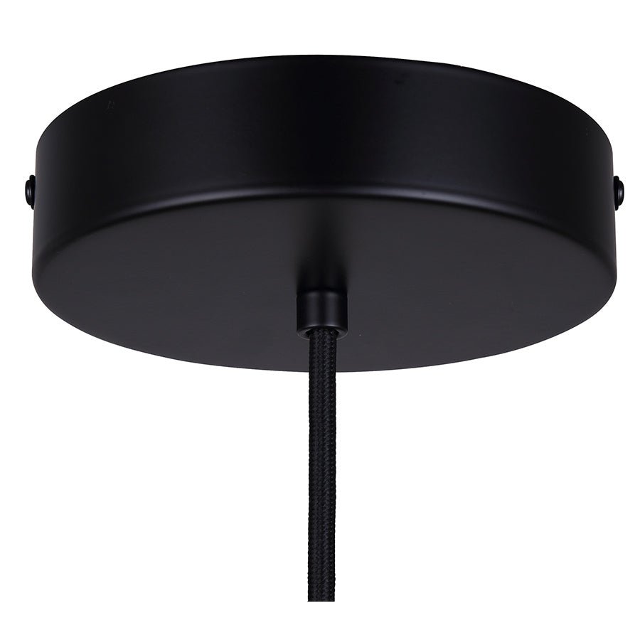 Suspension simple Kinslea - Noir mat Verre clair by Canarm | Luminaires & cie