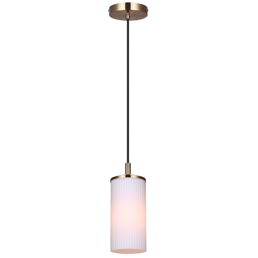 Suspension simple Kinslea - Or Verre clair by Canarm | Luminaires & cie