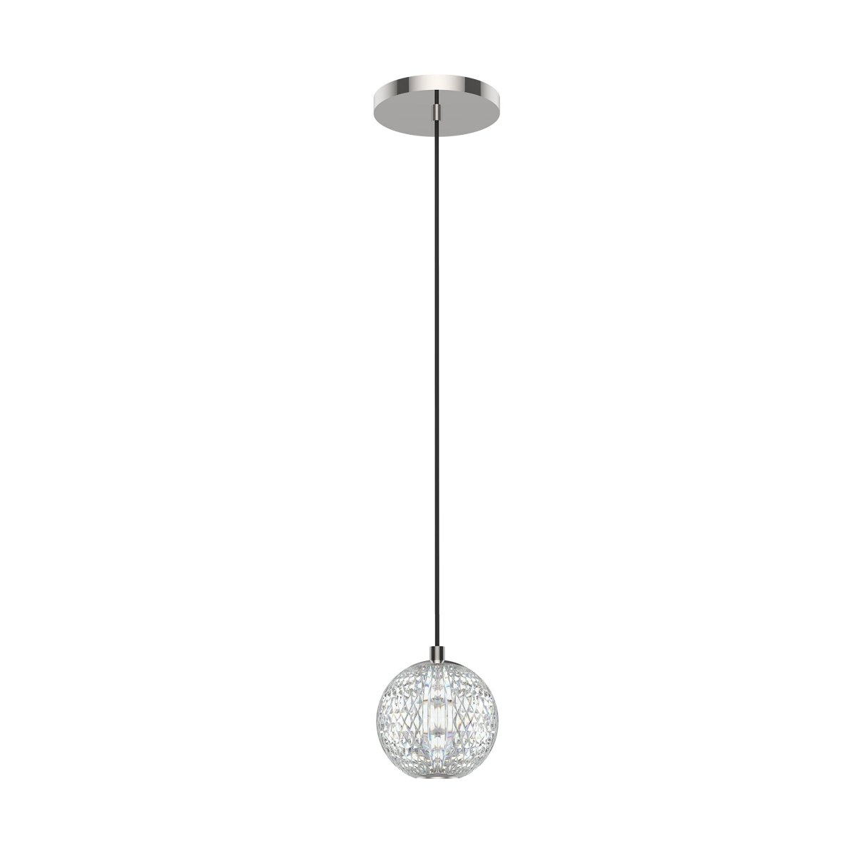 Suspension simple Marni - Nickel poli by Alora Lighting | Luminaires & cie