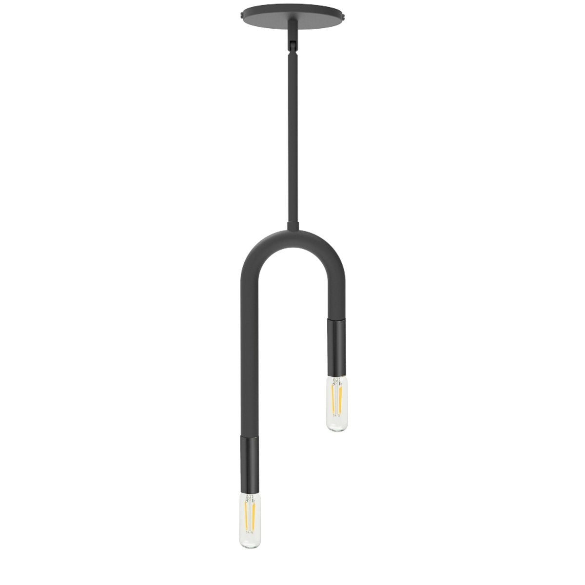 Suspension simple Wand - Noir mat 1" by Dainolite | Luminaires & cie