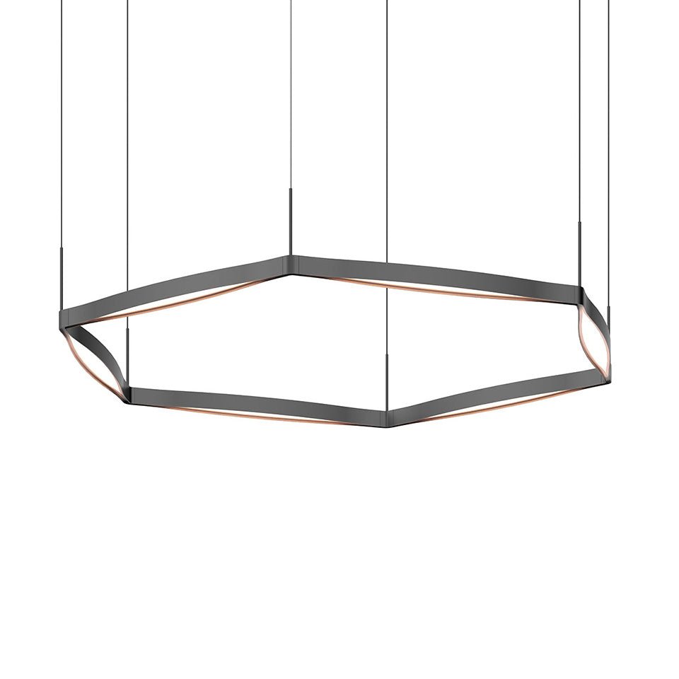 Suspension Single Ring Ola - Noir Satiné by Sonneman | Luminaires & cie