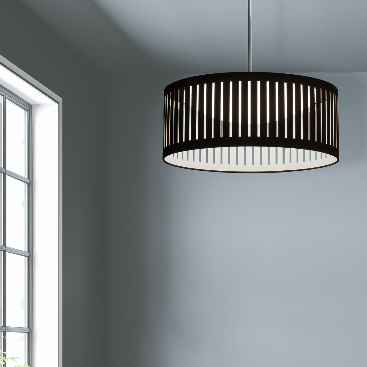 Suspension Slit Drum Noir / Chrome poli – vue 2
