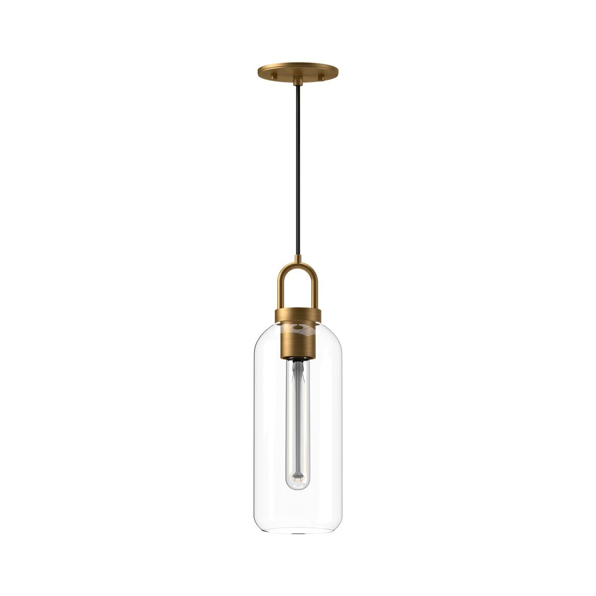 Suspension Soji - Verre d'or / transparent âgé 5 1/8" by Alora Lighting | Luminaires & cie