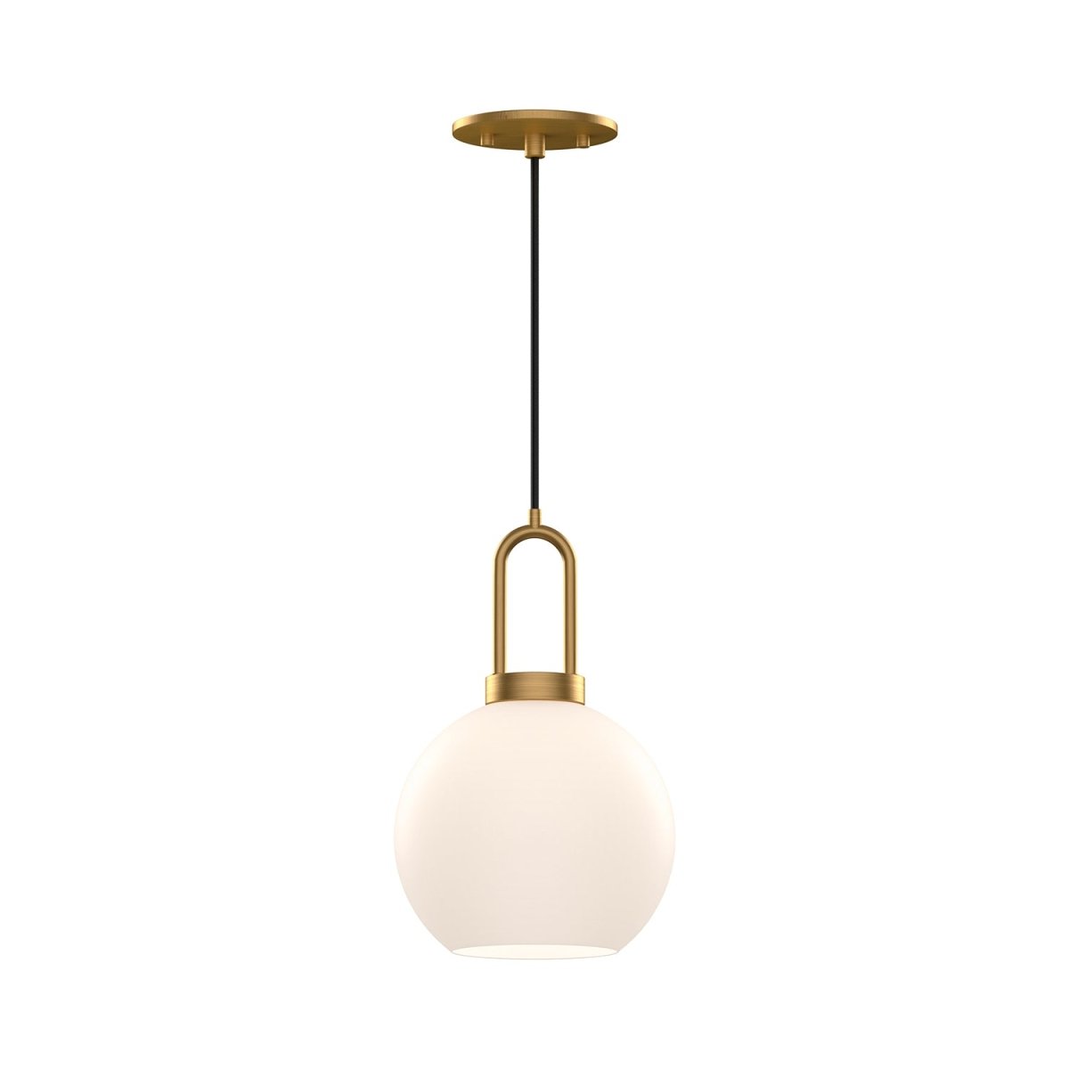 Suspension Soji - Verre mate d'or / opale âgé 7 7/8" by Alora Lighting | Luminaires & cie