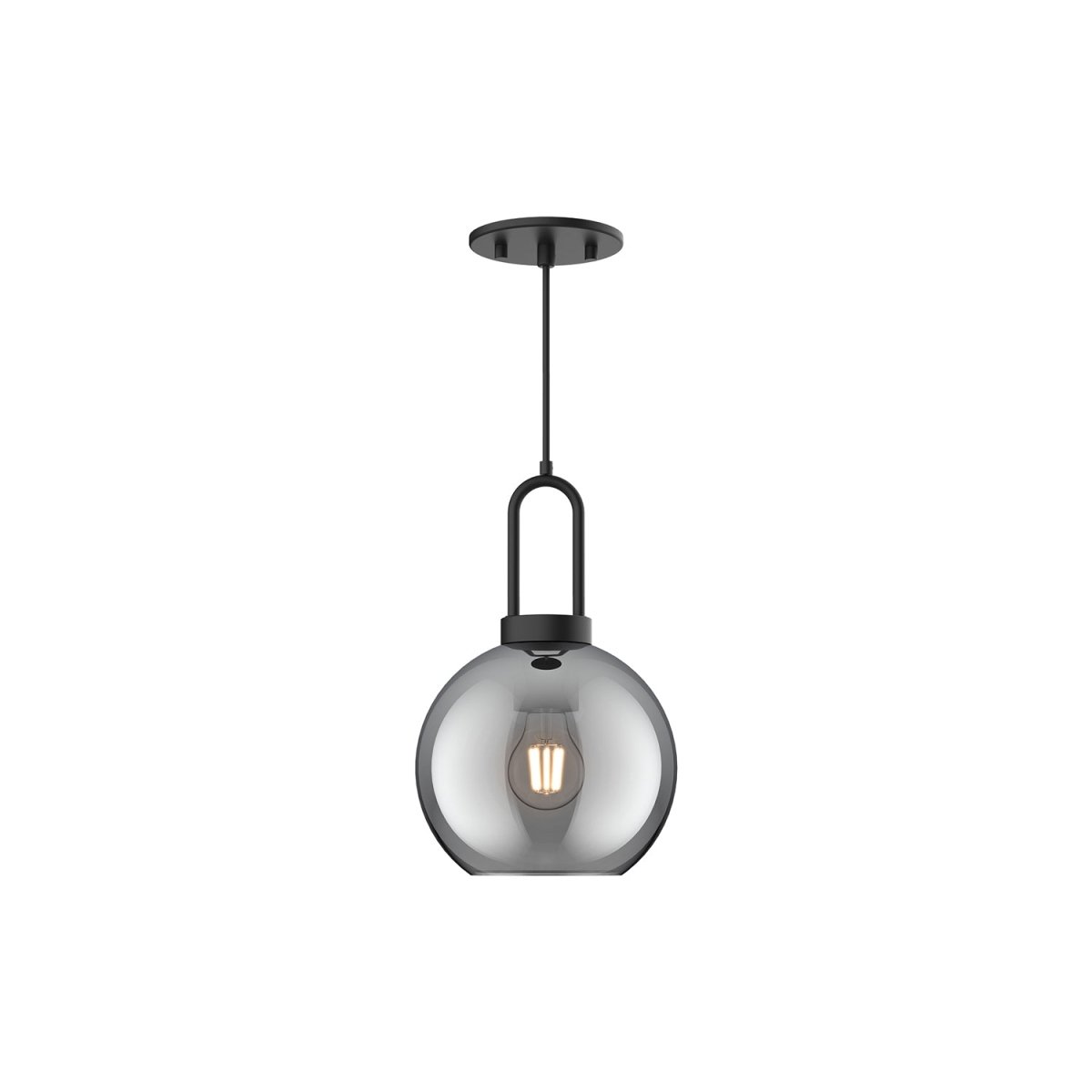 Suspension Soji - Verre massif noir / fumé 7 7/8" by Alora Lighting | Luminaires & cie