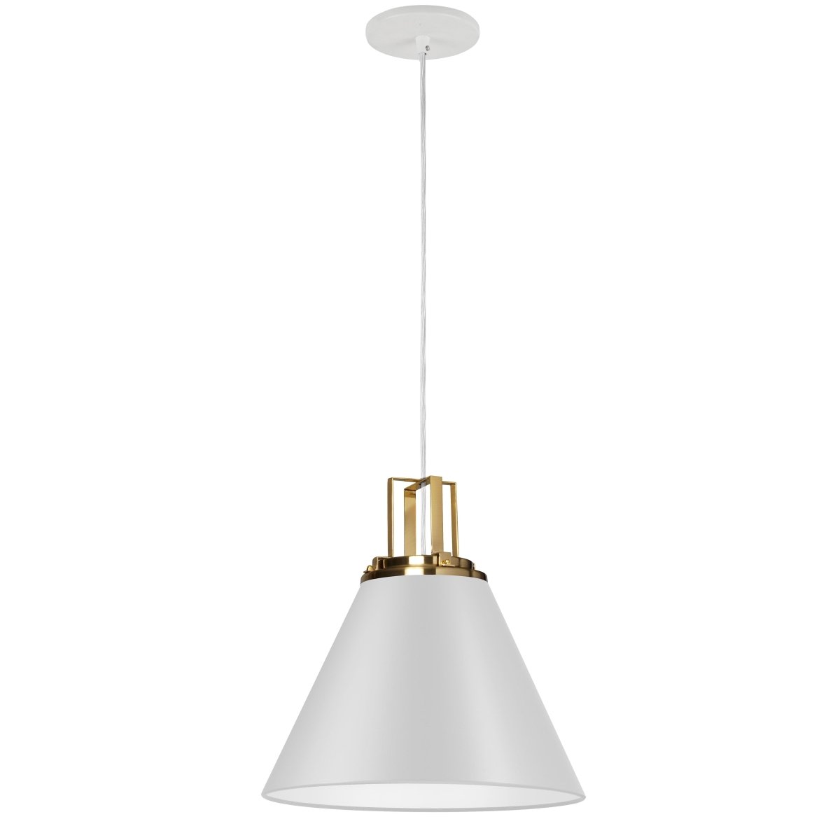 Suspension Sonus - Laiton vieilli Blanc by Dainolite | Luminaires & cie