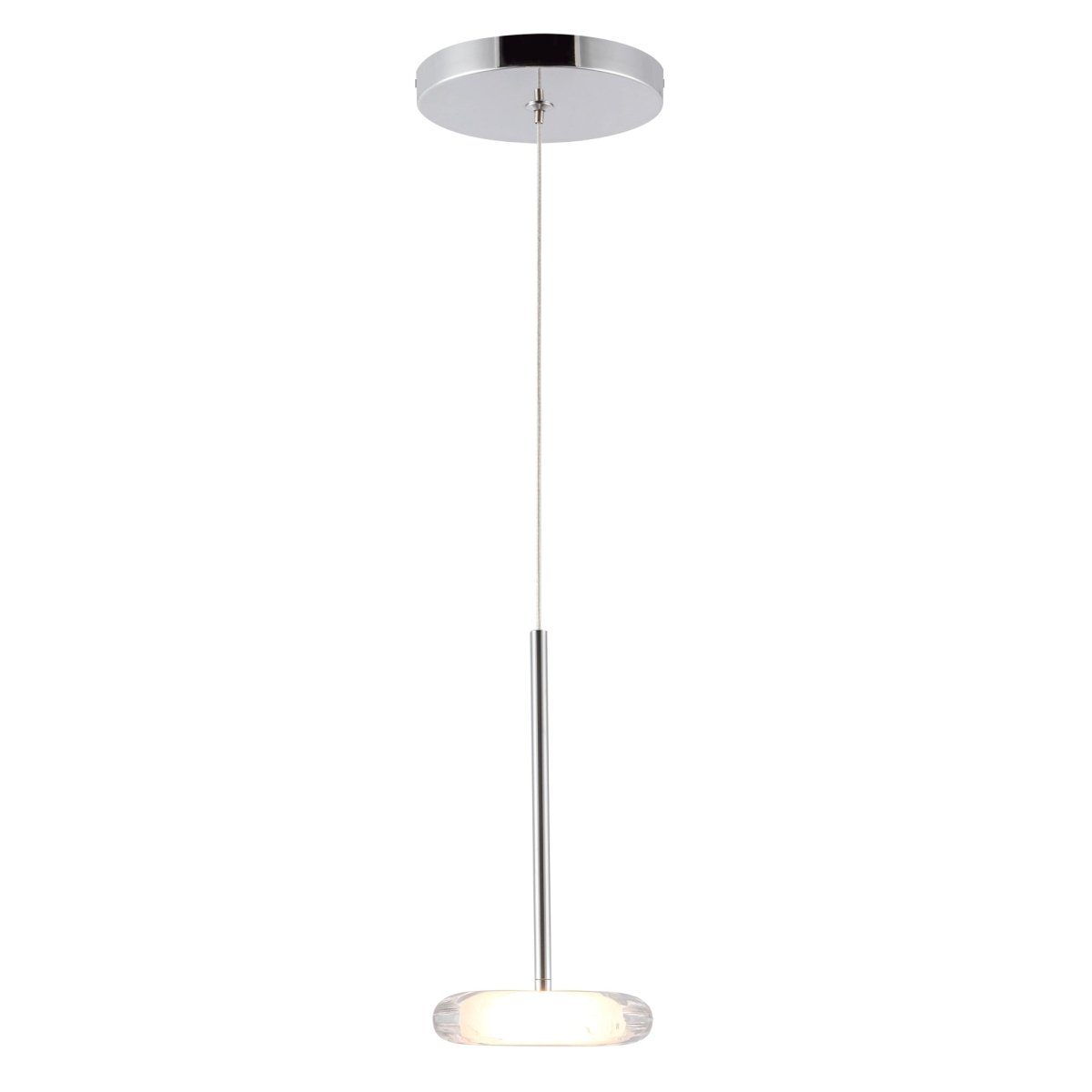Suspension Stephord - Chrome / verre transparent by Kuzco Lighting | Luminaires & cie