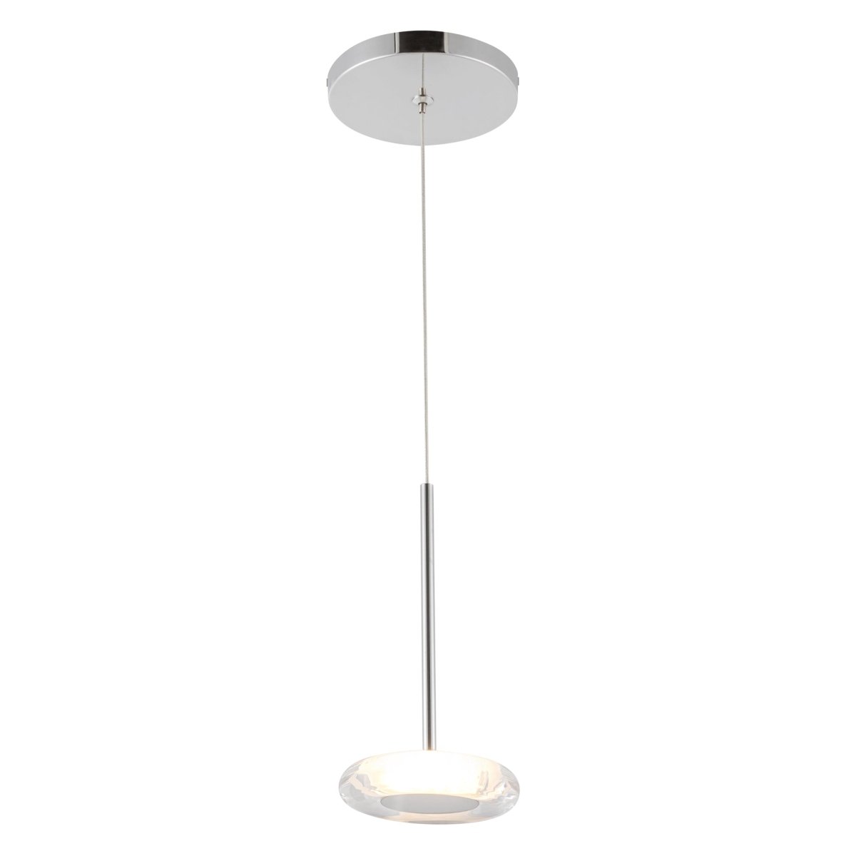 Suspension Stephord - Chrome / verre transparent by Kuzco Lighting | Luminaires & cie