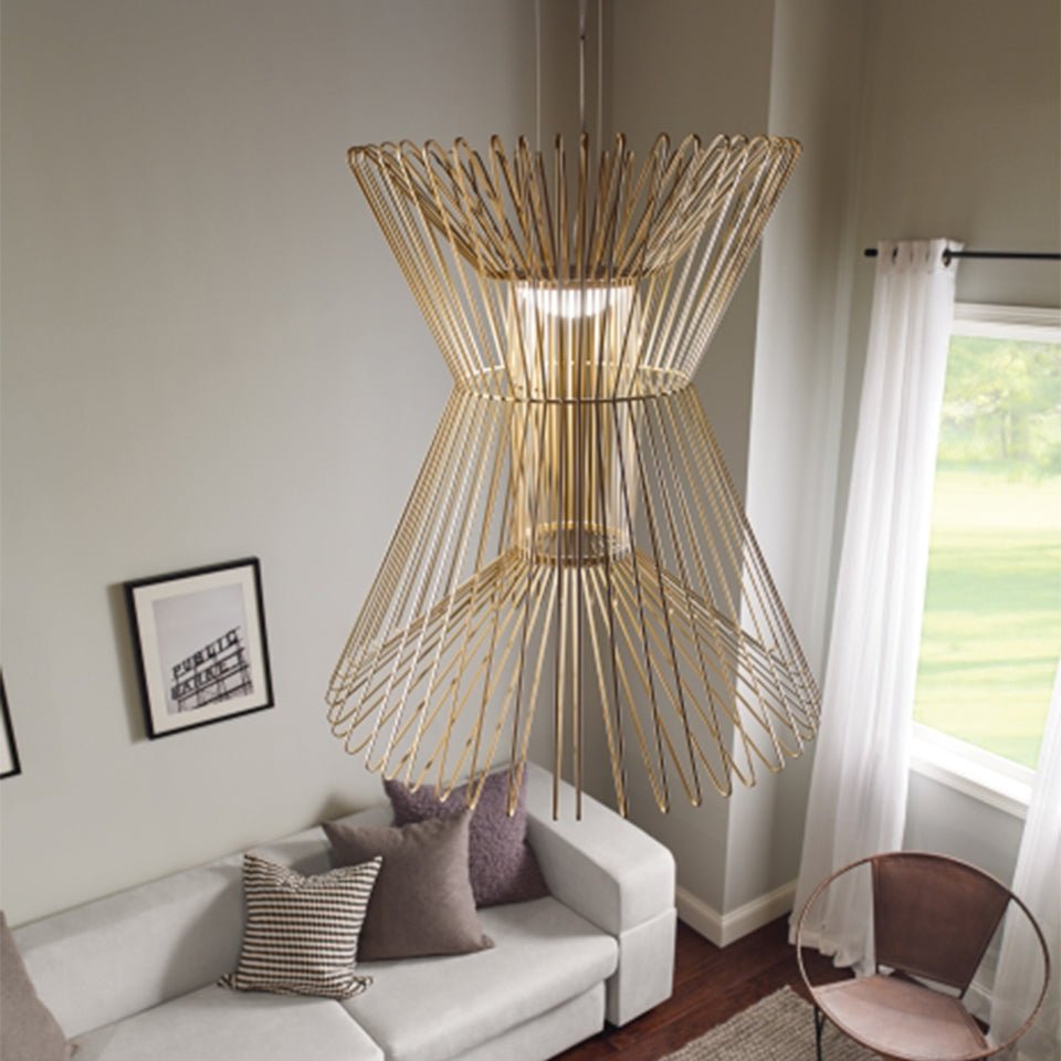 Suspension Syrma Grande - Or satiné 19" by Tech Lighting | Luminaires & cie